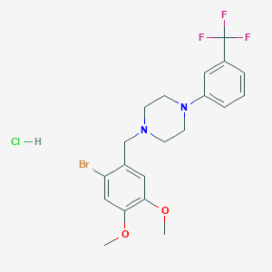 1-[(2-Bromo-4,5-dimethoxyphenyl)methyl]-4-[3-(trifluoromethyl)phenyl]piperazine;hydrochloride