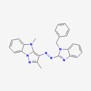 molecular formula C25H21N7 B5014289 3-[(1-benzyl-1H-benzimidazol-2-yl)diazenyl]-2,4-dimethyl-4H-pyrazolo[1,5-a]benzimidazole 