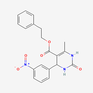 2-Phenylethyl 6-methyl-4-(3-nitrophenyl)-2-oxo-1,2,3,4-tetrahydropyrimidine-5-carboxylate