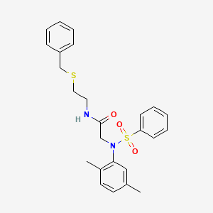 N~1~-[2-(benzylthio)ethyl]-N~2~-(2,5-dimethylphenyl)-N~2~-(phenylsulfonyl)glycinamide