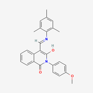 3-Hydroxy-2-(4-methoxyphenyl)-4-[(2,4,6-trimethylphenyl)iminomethyl]isoquinolin-1-one