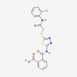 2-({[5-({2-[(2-chlorophenyl)amino]-2-oxoethyl}thio)-1,3,4-thiadiazol-2-yl]amino}carbonyl)benzoic acid