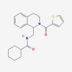 molecular formula C22H26N2O2S B5014355 N-{[2-(2-thienylcarbonyl)-1,2,3,4-tetrahydro-1-isoquinolinyl]methyl}cyclohexanecarboxamide CAS No. 296791-00-9