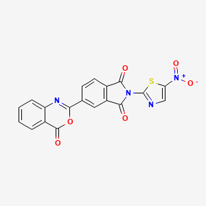 2-(5-nitro-1,3-thiazol-2-yl)-5-(4-oxo-4H-3,1-benzoxazin-2-yl)-1H-isoindole-1,3(2H)-dione