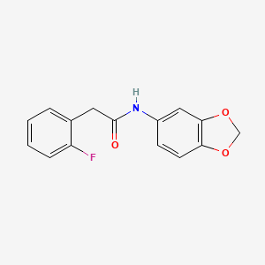 N-1,3-benzodioxol-5-yl-2-(2-fluorophenyl)acetamide