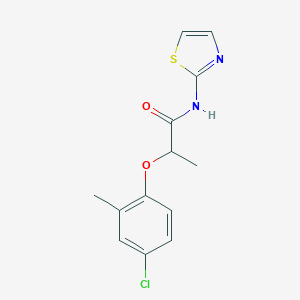 molecular formula C13H13ClN2O2S B501440 2-(4-chloro-2-methylphenoxy)-N-(1,3-thiazol-2-yl)propanamide CAS No. 42310-49-6