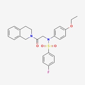 N-[2-(3,4-dihydro-2(1H)-isoquinolinyl)-2-oxoethyl]-N-(4-ethoxyphenyl)-4-fluorobenzenesulfonamide