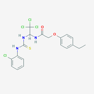 2-(4-ethylphenoxy)-N-[2,2,2-trichloro-1-({[(2-chlorophenyl)amino]carbonothioyl}amino)ethyl]acetamide