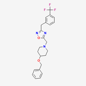 4-(benzyloxy)-1-({3-[3-(trifluoromethyl)benzyl]-1,2,4-oxadiazol-5-yl}methyl)piperidine