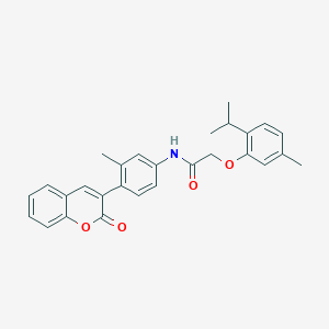 2-(2-isopropyl-5-methylphenoxy)-N-[3-methyl-4-(2-oxo-2H-chromen-3-yl)phenyl]acetamide