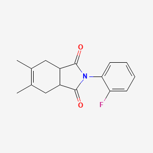 2-(2-fluorophenyl)-5,6-dimethyl-3a,4,7,7a-tetrahydro-1H-isoindole-1,3(2H)-dione