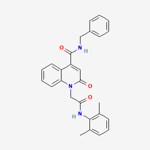 N-BENZYL-1-{[(2,6-DIMETHYLPHENYL)CARBAMOYL]METHYL}-2-OXO-1,2-DIHYDROQUINOLINE-4-CARBOXAMIDE