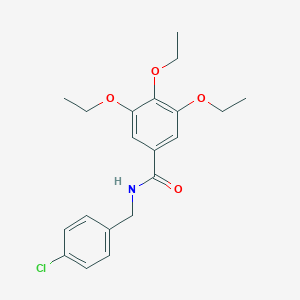molecular formula C20H24ClNO4 B501449 N-(4-chlorobenzyl)-3,4,5-triethoxybenzamide 