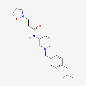 molecular formula C22H35N3O2 B5014496 N-[1-(4-isobutylbenzyl)-3-piperidinyl]-3-(2-isoxazolidinyl)propanamide 