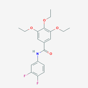 molecular formula C19H21F2NO4 B501451 N-(3,4-difluorophenyl)-3,4,5-triethoxybenzamide 