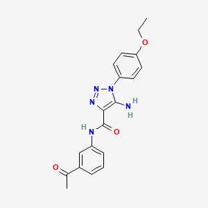 molecular formula C19H19N5O3 B5014533 N-(3-acetylphenyl)-5-amino-1-(4-ethoxyphenyl)-1H-1,2,3-triazole-4-carboxamide 