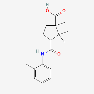 molecular formula C17H23NO3 B5014535 1,2,2-trimethyl-3-[(2-methylphenyl)carbamoyl]cyclopentane-1-carboxylic acid CAS No. 6626-16-0