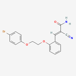 molecular formula C18H15BrN2O3 B5014547 3-{2-[2-(4-bromophenoxy)ethoxy]phenyl}-2-cyanoacrylamide 