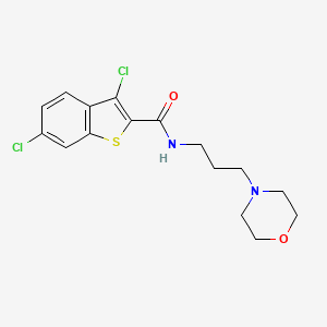 molecular formula C16H18Cl2N2O2S B5014551 3,6-dichloro-N-[3-(4-morpholinyl)propyl]-1-benzothiophene-2-carboxamide 