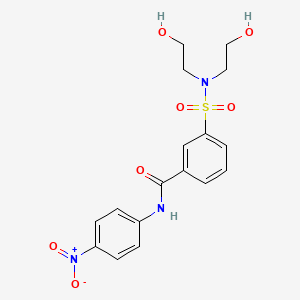 3-{[bis(2-hydroxyethyl)amino]sulfonyl}-N-(4-nitrophenyl)benzamide