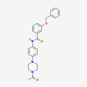 N-[4-(4-acetyl-1-piperazinyl)phenyl]-3-(benzyloxy)benzamide