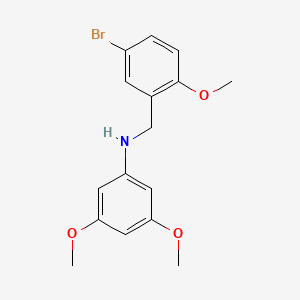 molecular formula C16H18BrNO3 B5014609 (5-bromo-2-methoxybenzyl)(3,5-dimethoxyphenyl)amine 