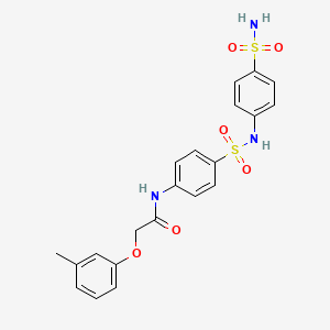 2-(3-methylphenoxy)-N-[4-[(4-sulfamoylphenyl)sulfamoyl]phenyl]acetamide