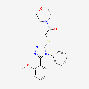 molecular formula C21H22N4O3S B5014642 4-({[5-(2-methoxyphenyl)-4-phenyl-4H-1,2,4-triazol-3-yl]thio}acetyl)morpholine 