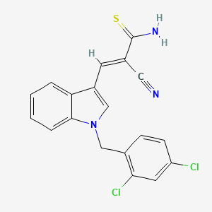 2-cyano-3-[1-(2,4-dichlorobenzyl)-1H-indol-3-yl]-2-propenethioamide