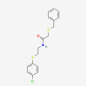 2-(benzylthio)-N-{2-[(4-chlorophenyl)thio]ethyl}acetamide