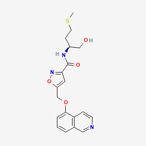 N-[(1S)-1-(hydroxymethyl)-3-(methylthio)propyl]-5-[(5-isoquinolinyloxy)methyl]-3-isoxazolecarboxamide