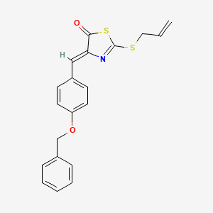 molecular formula C20H17NO2S2 B5014664 2-(allylthio)-4-[4-(benzyloxy)benzylidene]-1,3-thiazol-5(4H)-one 