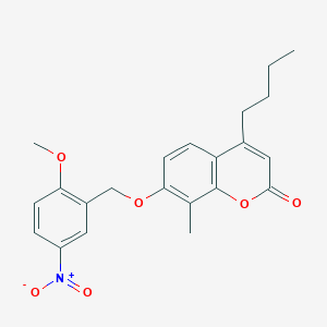 4-butyl-7-[(2-methoxy-5-nitrobenzyl)oxy]-8-methyl-2H-chromen-2-one