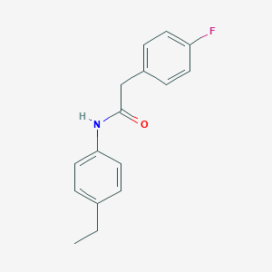 molecular formula C16H16FNO B501469 N-(4-ethylphenyl)-2-(4-fluorophenyl)acetamide CAS No. 885901-81-5