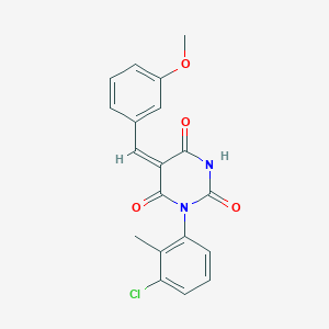 1-(3-chloro-2-methylphenyl)-5-(3-methoxybenzylidene)-2,4,6(1H,3H,5H)-pyrimidinetrione