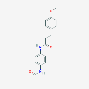 molecular formula C18H20N2O3 B501471 N-[4-(acetylamino)phenyl]-3-(4-methoxyphenyl)propanamide 