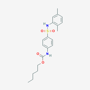 pentyl N-[4-[(2,5-dimethylphenyl)sulfamoyl]phenyl]carbamate