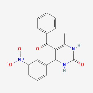 2(1H)-Pyrimidinone, 5-benzoyl-3,4-dihydro-6-methyl-4-(3-nitrophenyl)-