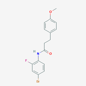 molecular formula C16H15BrFNO2 B501472 N-(4-bromo-2-fluorophenyl)-3-(4-methoxyphenyl)propanamide 