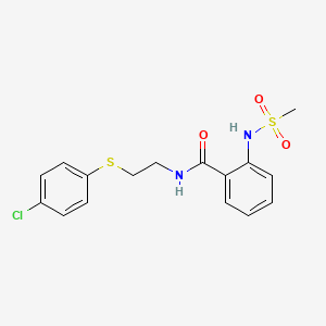 N-{2-[(4-chlorophenyl)thio]ethyl}-2-[(methylsulfonyl)amino]benzamide