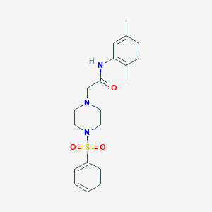 N-(2,5-dimethylphenyl)-2-[4-(phenylsulfonyl)-1-piperazinyl]acetamide