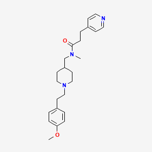 N-({1-[2-(4-methoxyphenyl)ethyl]-4-piperidinyl}methyl)-N-methyl-3-(4-pyridinyl)propanamide