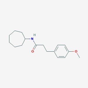 molecular formula C17H25NO2 B501477 N-cycloheptyl-3-(4-methoxyphenyl)propanamide 