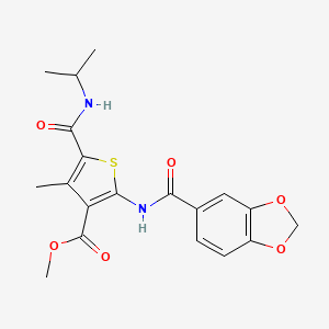 methyl 2-[(1,3-benzodioxol-5-ylcarbonyl)amino]-5-[(isopropylamino)carbonyl]-4-methyl-3-thiophenecarboxylate