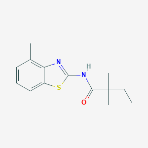 molecular formula C14H18N2OS B501478 2,2-dimethyl-N-(4-methyl-1,3-benzothiazol-2-yl)butanamide 