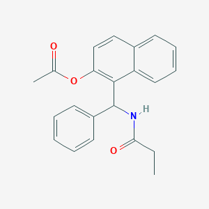 [1-[Phenyl-(propanoylamino)methyl]naphthalen-2-yl] acetate