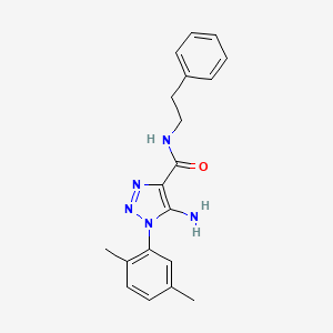 molecular formula C19H21N5O B5014797 5-amino-1-(2,5-dimethylphenyl)-N-(2-phenylethyl)-1H-1,2,3-triazole-4-carboxamide 