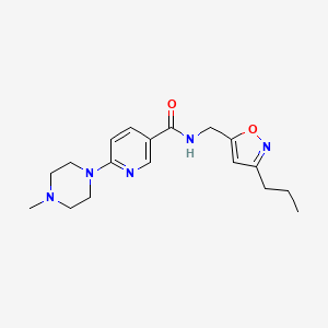 6-(4-methyl-1-piperazinyl)-N-[(3-propyl-5-isoxazolyl)methyl]nicotinamide