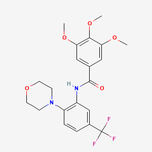 3,4,5-trimethoxy-N-[2-morpholin-4-yl-5-(trifluoromethyl)phenyl]benzamide