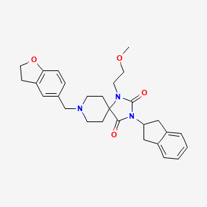 molecular formula C28H33N3O4 B5014855 8-(2,3-dihydro-1-benzofuran-5-ylmethyl)-3-(2,3-dihydro-1H-inden-2-yl)-1-(2-methoxyethyl)-1,3,8-triazaspiro[4.5]decane-2,4-dione 